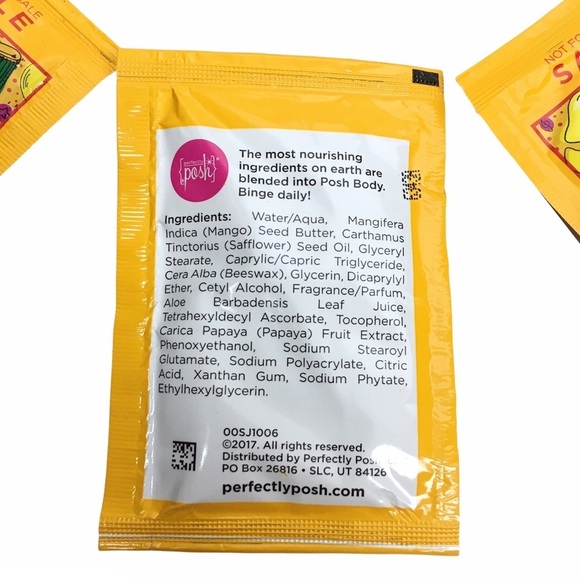 PERFECTLY POSH Mango Mambo Body Butter Moisturizer Lotion Samples 11 Packets - Picture 3 of 3